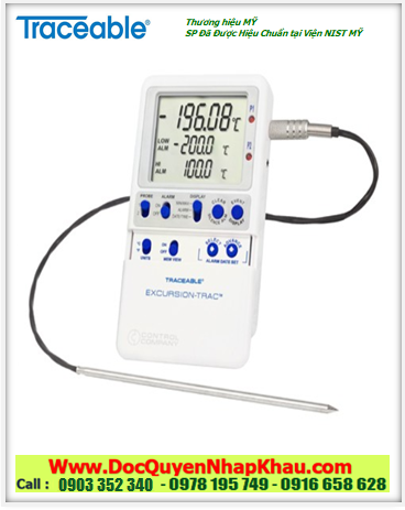 Nhiệt kế 6456 Excursion-Trac™ Liquid Nitrogen Traceable® DataLogger Thermometer dải đo -200˚C đến 105˚C